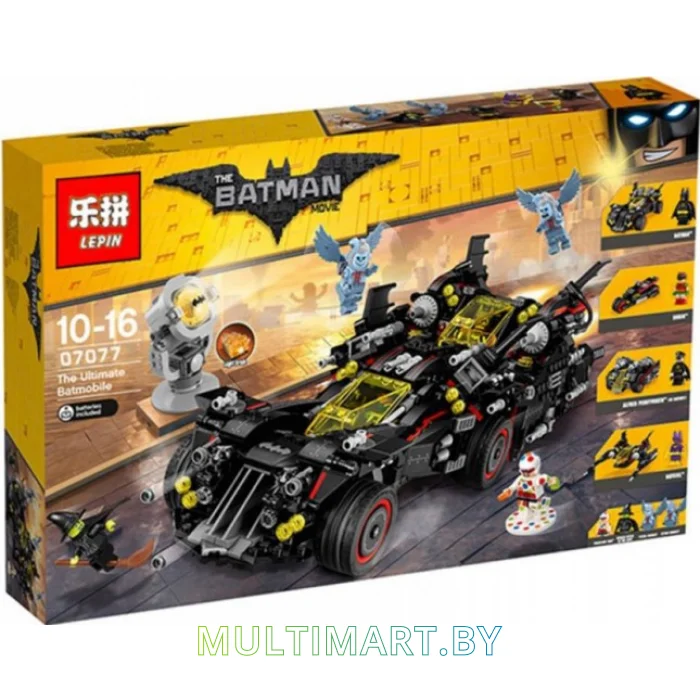 Конструктор Lepin 07077 Крутой Бэтмобиль (1496 деталей)